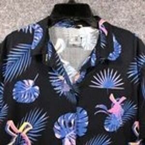 Tropical Floral Camp Shirt for Men's ,Sz M Short Sleeve Button Down Hawaiian